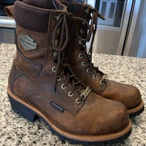 Men’s Tyson Harley Davidson Boots 10.5 brown leather